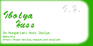 ibolya huss business card